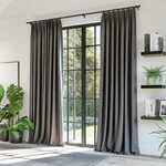 Zeerobee Adjustable Curtain Rod 66-120IN Dark Grey Heavy Duty Inch Open. Price: $20.30.