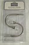 Pewter Finish Clear Crackle Glass Croscill Scarf Holders Holdbacks New. Price: $9.97.