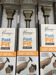 5X New Kenney 5/8" Fast Fit Milton Easy Install Curtain Rod, Pewter, 66 -120. Price: $129.99.