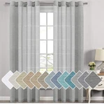 H.versailtex Elegant Linen & Polyester Semi Sheer Curtains For Bedroom 52 W-84 New. Price: $18.99.