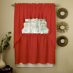 Sweet Home Collection 5 Pc Kitchen Curtain Set-valance Swag Choice Of 24 Or 36 New. Price: $64.90.
