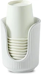 Ceramic Bathroom Cup Dispenser With Stylish Vertical Stripes - Disposable Mouthw New. Price: $14.99.