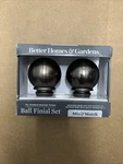 Better Homes & Gardens Oil Rubbed Bronze Plated Ball Curtain Rod Finial Set Of 2 New. Price: $14.00.