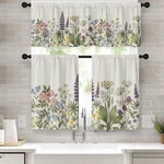 Floral Herbs Flower Kitchen Window Curtains Valance And Tier Set 36 Inch, Bot... New. Price: $31.45.