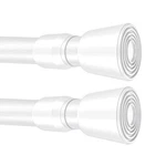 2PCS Adjustable Shower Curtain Rod 41-75" Spring Tension No-drill Heavy Duty Whi New. Price: $46.73.