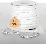 13YARD Shower Curtain Weights Tape, Drapery Rope, Heavy White New. Price: $24.44.
