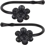 Small Decorative Curtain Holdbacks, Set Of 2, Wrought Iron Drapery Tiebacks New. Price: $19.98.
