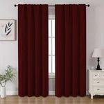 Cucraf Burgundy Red Blackout Curtains 84 Inch Length 2 Panels Set, Rod Pocket... New. Price: $36.32.