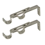 Versailles Double Strong Hold Wall Brackets Projection Pair Brushed Nickel New. Price: $31.35.