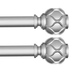 WIN4ALL 2PK Silver Heavy Duty Curtain Rods 28-48" 1" For Windows New. Price: $52.46.