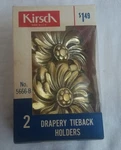 2 Brass Kirsch Abs Scarf Holder Holdbacks Window Drapery Treatment New Box. Price: $20.00.