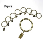 Trmesia Metal Curtain Rings With Clips Set Of 15PCS Bronze 1.5IN Inner Diameter New. Price: $11.99.