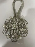Curtain Tieback Flower Design Magnetic Accessories Rhinestone Decorative Holder Used. Price: $15.00.
