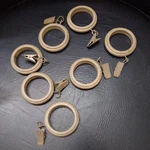 Farmhouse Beveled Curtain Clip Rings Set Of 14 Fits 3/4 Rod Weathered Oak New. Price: $40.00.