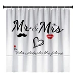 Mrs Shower Curtain For Lover Couples Wedding Bridal Bathroom Fabric D... New. Price: $24.06.