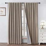 Zyvola 100% Blackout Curtains Inch 37"W X 84"L (pack Of 2), Light Beige New. Price: $60.99.