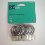 Re Style Decorative Drapery Curtain Rings Antique Brass 1" Diameter 14 Total New. Price: $9.95.