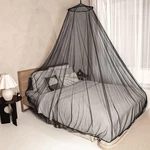 Black Mosquito Net For Single King-sized Beds 2 Openings Fully-enclosed New. Price: $44.99.