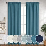 Teal Sheer Curtains 96 Inches Long For Living Room 2 Panels Rod Pocket Deep D... New. Price: $41.43.