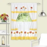 3PC Daisy Swag Pair Tier Curtains Set Rod Pocket Window Panels Drapes Bedroom New. Price: $30.99.