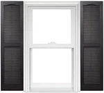 Homeside Open Louver Vinyl Shutters (1 Pair) 14-1/2IN. X 35IN. 050 Bl New. Price: $51.99.