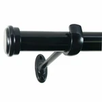 Beme Decopolitan End Cap Curtain Rod Set, 18 To 36-INCH, Black Espresso New. Price: $18.49.