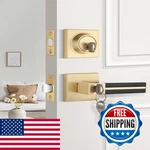 Ehomeware 1 Pack Satin Brass Door Handles Single Deadbolt Black Leather New. Price: $83.66.
