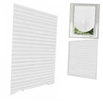Maloki Temporary Window Blinds, Pleated Shades 24"W X 59"H White - 1 Pack New. Price: $21.30.