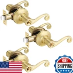 Bonpoly 3 Pack Gold Door Handles Wave Style Entry Lock Keys New. Price: $127.62.