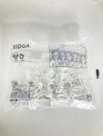 Ikea Vidga Curtain Sliding Gliders And Hooks 24 X Pack White 204.830.02 New. Price: $7.99.