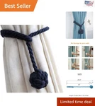 Fun & Unique 2 Pack Curtain Tiebacks - Heavy Duty Decorative Holdbacks Navy Blue New. Price: $19.99.
