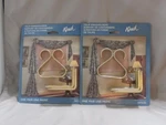 2 Kirsch Tulip Swag Holders Brass Colored Hardware Kits #5470-63 Open. Price: $17.99.