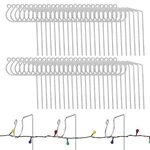 Aucpod 50PCS Christmas Gutter Hooks Metal Lights Hanger Silver New. Price: $6.19.