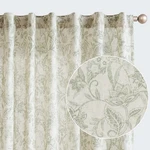 Vangao Green Floral Linen Blend Curtains 84" Living Room Farmhouse Semi-sheer New. Price: $78.03.