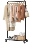 Sakugi Clothes Rack - Clothing With Storage Mesh Shelf And Casters, Heav New. Price: $23.45.