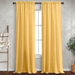 Yellow Gold Linen Curtains 84 Inch Length For Living Room 2 Panels Rod Pocket... New. Price: $40.78.
