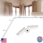 Heavy Duty Metal L-shaped Corner Window Curtain Rod 1 Inch Adjustable Long New. Price: $34.62.
