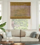 Chicology Brown Acorn Cordless Woven Bamboo Roman Shade 34" X 64" New. Price: $23.09.