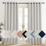 Nicetown Snowbound Vintage Linen 100% Blackout Curtains Living Room, Thermal New. Price: $74.04.