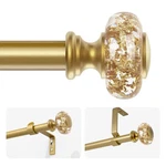 Gold Curtain Rod 32-72" 1" Adjustable Acrylic Drapery For Windows New. Price: $50.56.