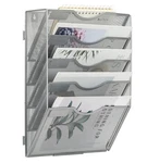 Easypag Wall File Holder Organizer 5 Pocket Mesh Hanging Tier, Silver New. Price: $25.53.