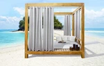 Seaside Stripe Indoor/outdoor Grommet Curtain Panel - Pair Each 50" X 96" All New. Price: $21.03.