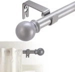 Curtain Rods For Windows 48 To 84-93 Inch, 5/8 Decorative 32-93, Silver New. Price: $25.84.