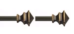 1/2" Petite Caf Decorative Window Curtain Rod 48-86" Oil Rubbed Bronze Set Of New. Price: $35.88.