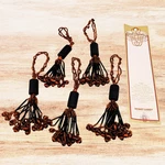 Beaded Curtain Tiebacks Set Of 5 Brown Boho Tassels Hobby Lobby Used. Price: $15.95.