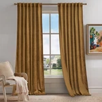 Kgorge Gold Brown Velvet Curtains 90" Blackout Thermal Window Drape Panels New. Price: $108.23.