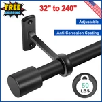 Extra Long Curtain Rods For Windows 120 - 240 Inches Adjustable Black New. Price: $58.94.
