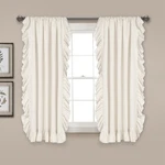 Reyna Ruffle Window Set 54X63 Pack Of 2 Light Filtering White New. Price: $71.24.