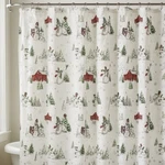 Martha Stewart Snowman Christmas Shower Curtain Farmhouse Cottage 72X72 New. Price: $64.99.