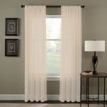 Curtainworks Trinity Crinkle Voile Sheer Panel, 51 By 63", Oyster New. Price: $16.91.
